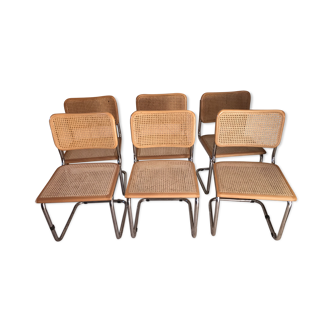 Suite de 6 chaises Marcel Breuer modèle b32 cesca