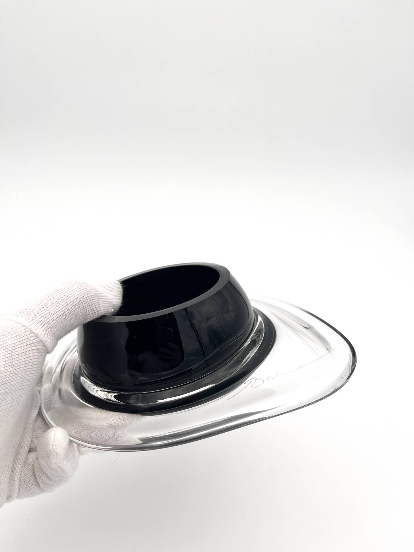 Coupe Vide-Poche Design Verre d'Art Soufflé Signé Ioan Barna
