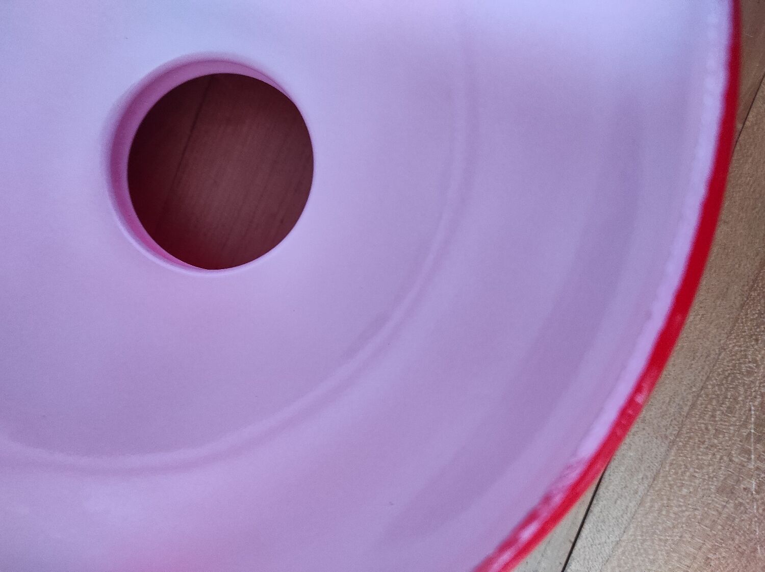 Red colored glass globe