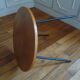 Table d'appoint en bois et métal vintage années 1960