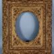 Old frame view rectangle or oval wood gilded stucco 58x48 cm SB108