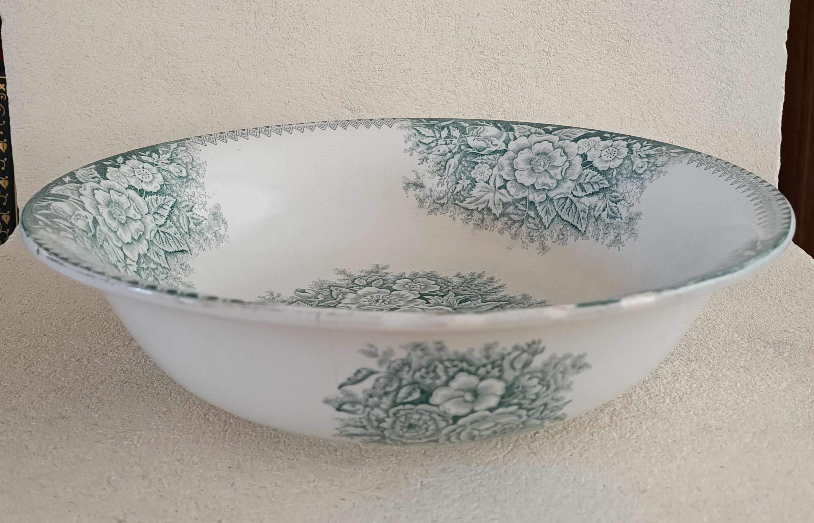 Old bowl in iron earth Saint Amand