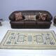 Beige & Blue Turkish Wool Rug sku 2290.