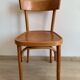 Set of 4 vintage wooden bistro chairs