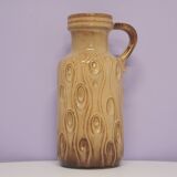 Vintage sand & brown west germany can vase scheurich
