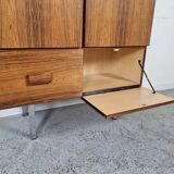 Scandinavian rosewood and chrome sideboard, 60s