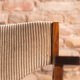Scandinavian rosewood chairs with armrests, velvet fabrics (x6)