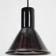 Set of 2 Holmegaard / Michael Bang 'Mini P&T' pendant lamps / handmade glass / red / black / 1970s