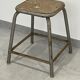 Tabouret d'atelier fer et bois