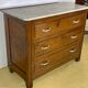 Commode style Art Déco, 3 tiroirs, marbre blanc