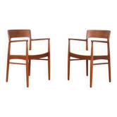 Chaises de salle à manger en teck danois par Henning Kjærnulf pour Korup Stolefabrik, années 1960.