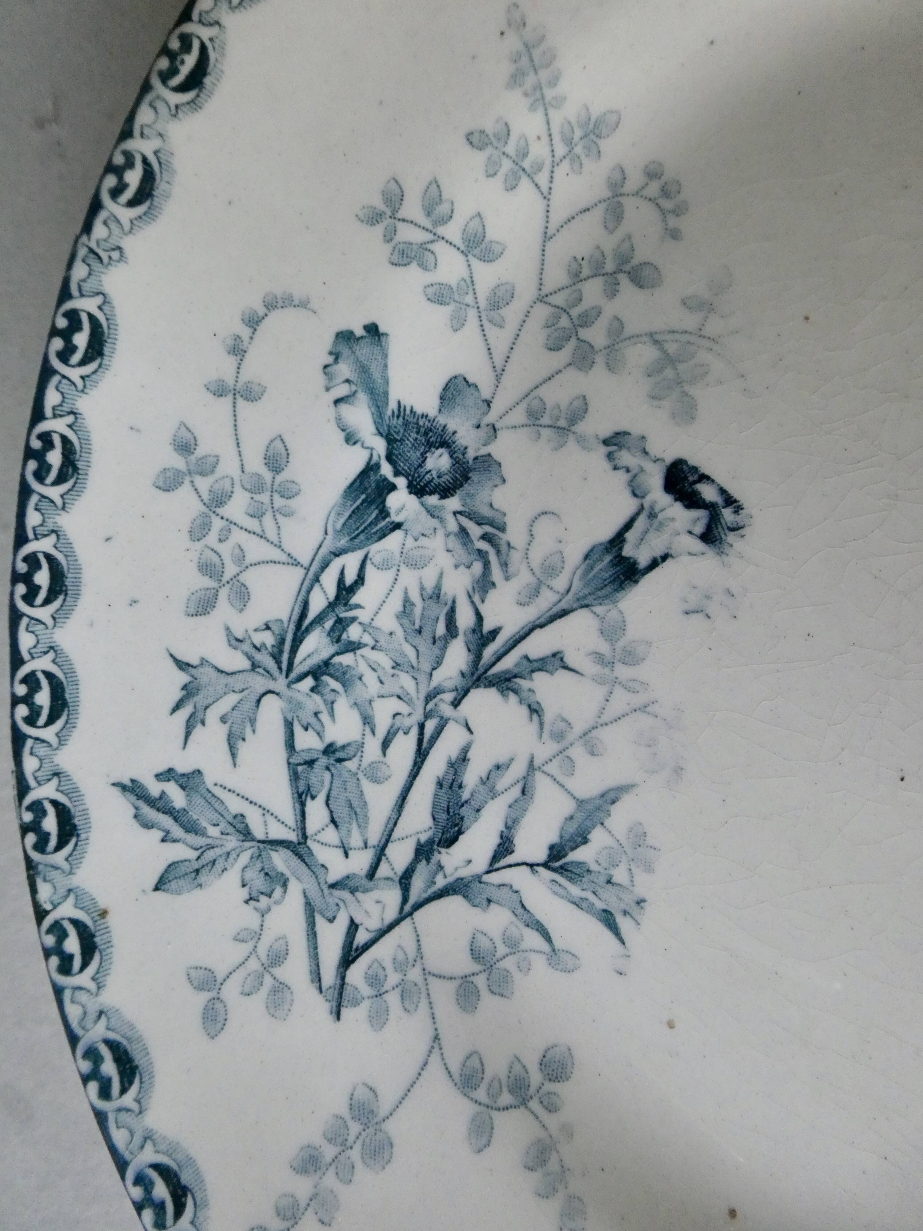 Set of 6 flat plates Roscoff, Choisy king The King Boulenger Iron land