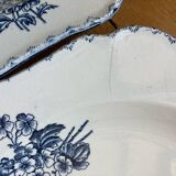 Deep ironstone plates, Saxony pattern