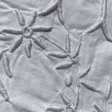 MC embroidered pillowcase with flower detailing and crocheted edge