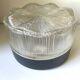 Vintage Scandinavian Midcentury wall or ceiling light in metal & glass