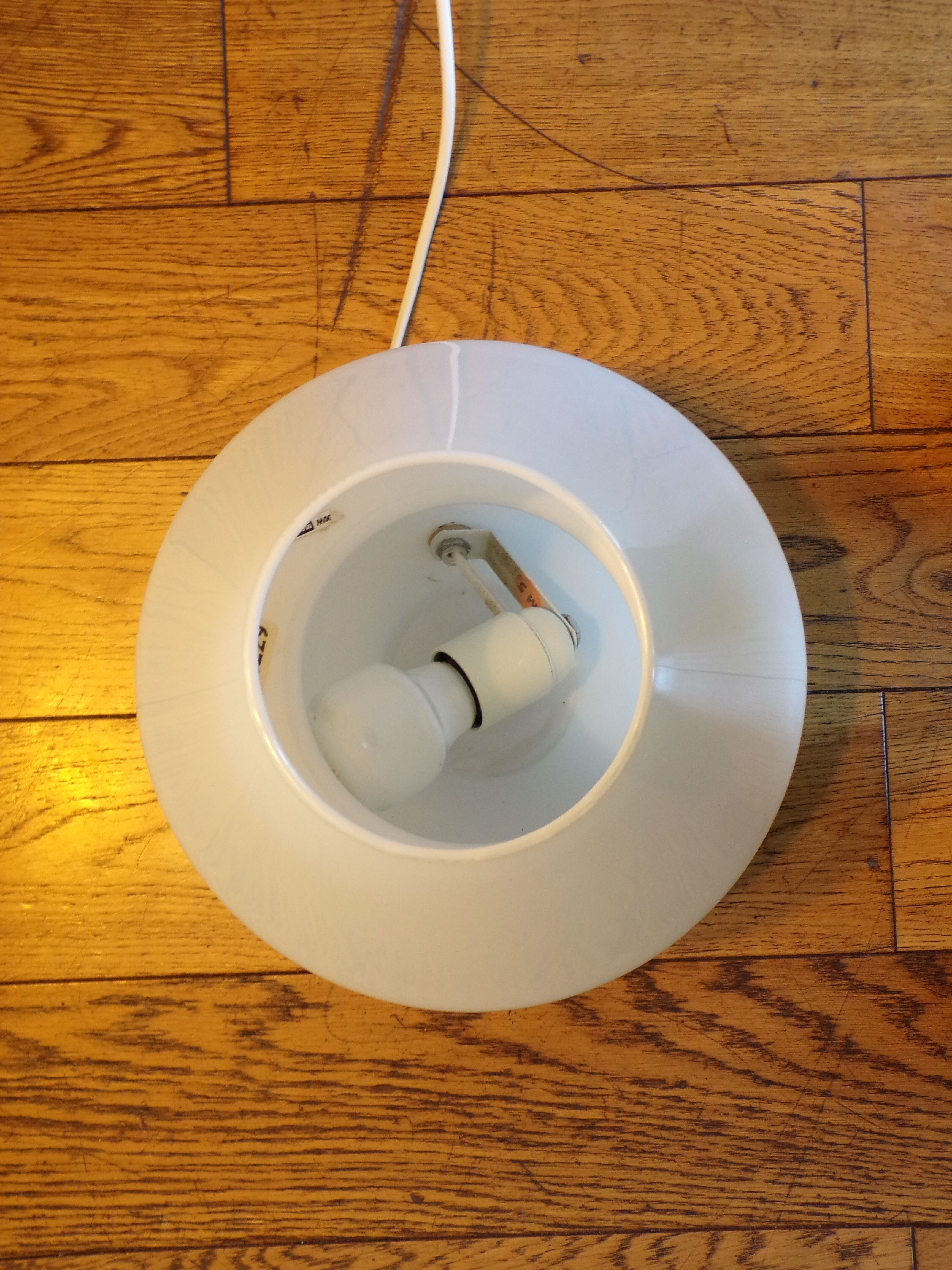 Vintage opaline mushroom lamp