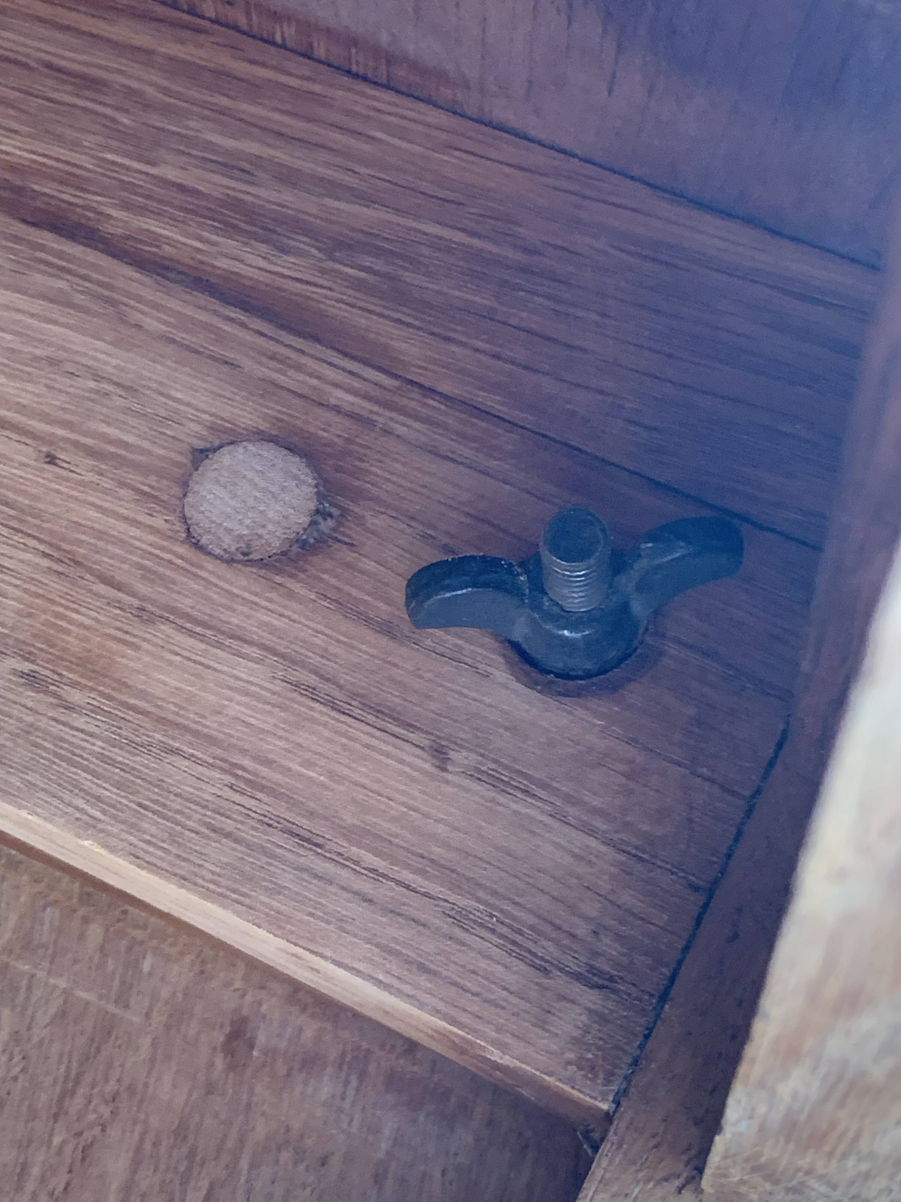 Parisian Art Deco asymmetrical glass cabinet in raw oak, 1930
