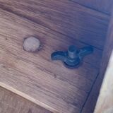 Armoire parisienne vitrée Art Déco asymétrique en chêne brut, 1930