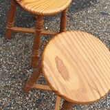 Pair of solid pine stools