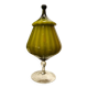 Empoli opaline glass candy box 1960