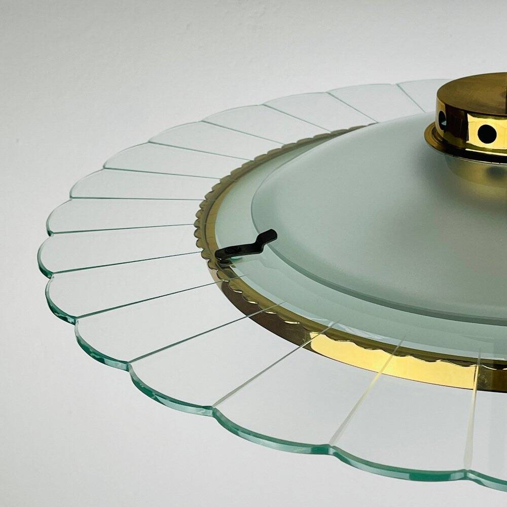 Vintage chandelier attributed to Pietro Chiesa for Fontana Arte, Italy, 1940s.