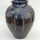 Black glass vase
