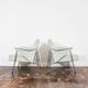 Vintage metal armchairs “Bat” by Wchód Zadziele, Poland, 1960s