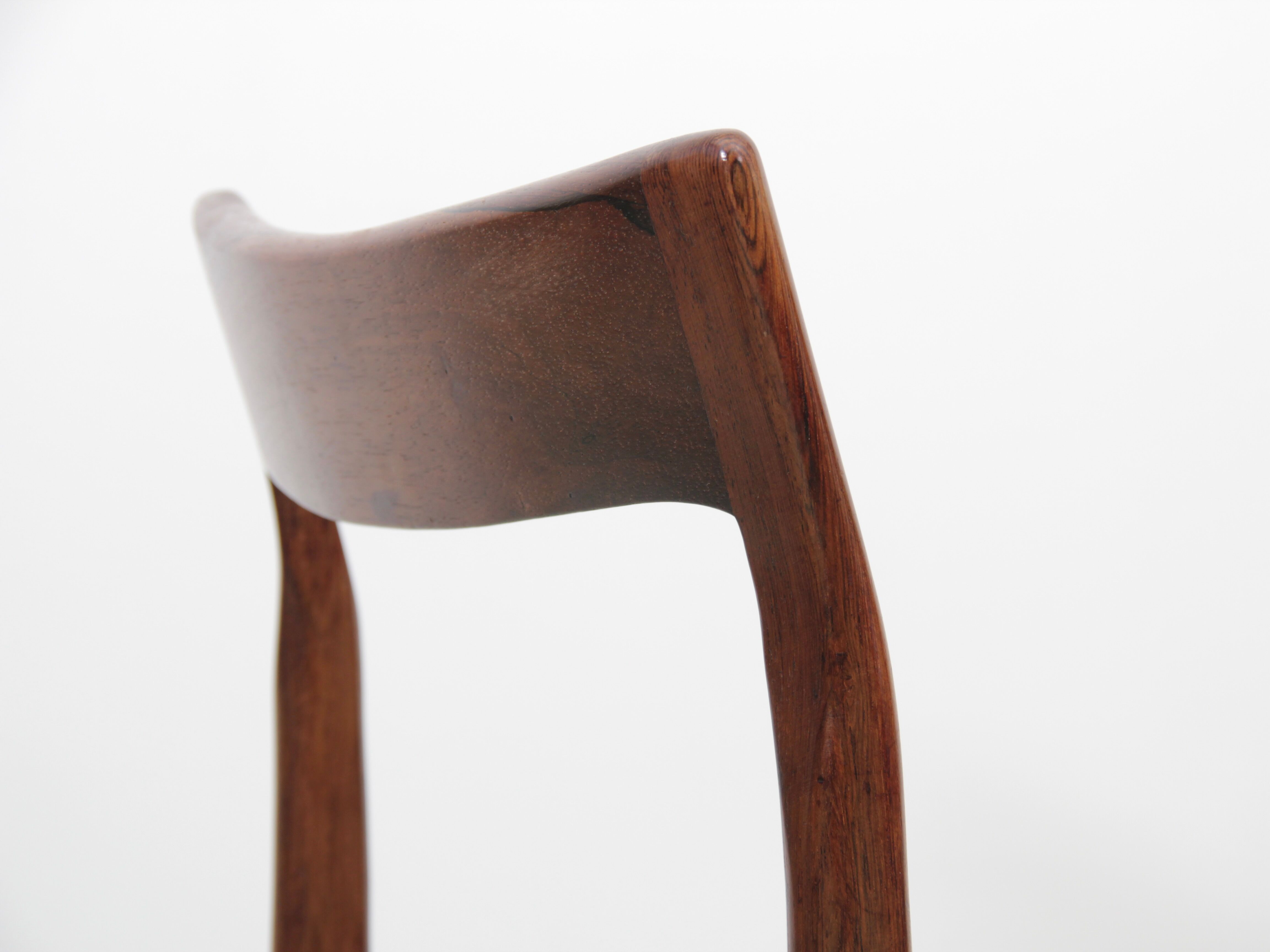 Suite of 6 Scandinavian rosewood chairs from Rio