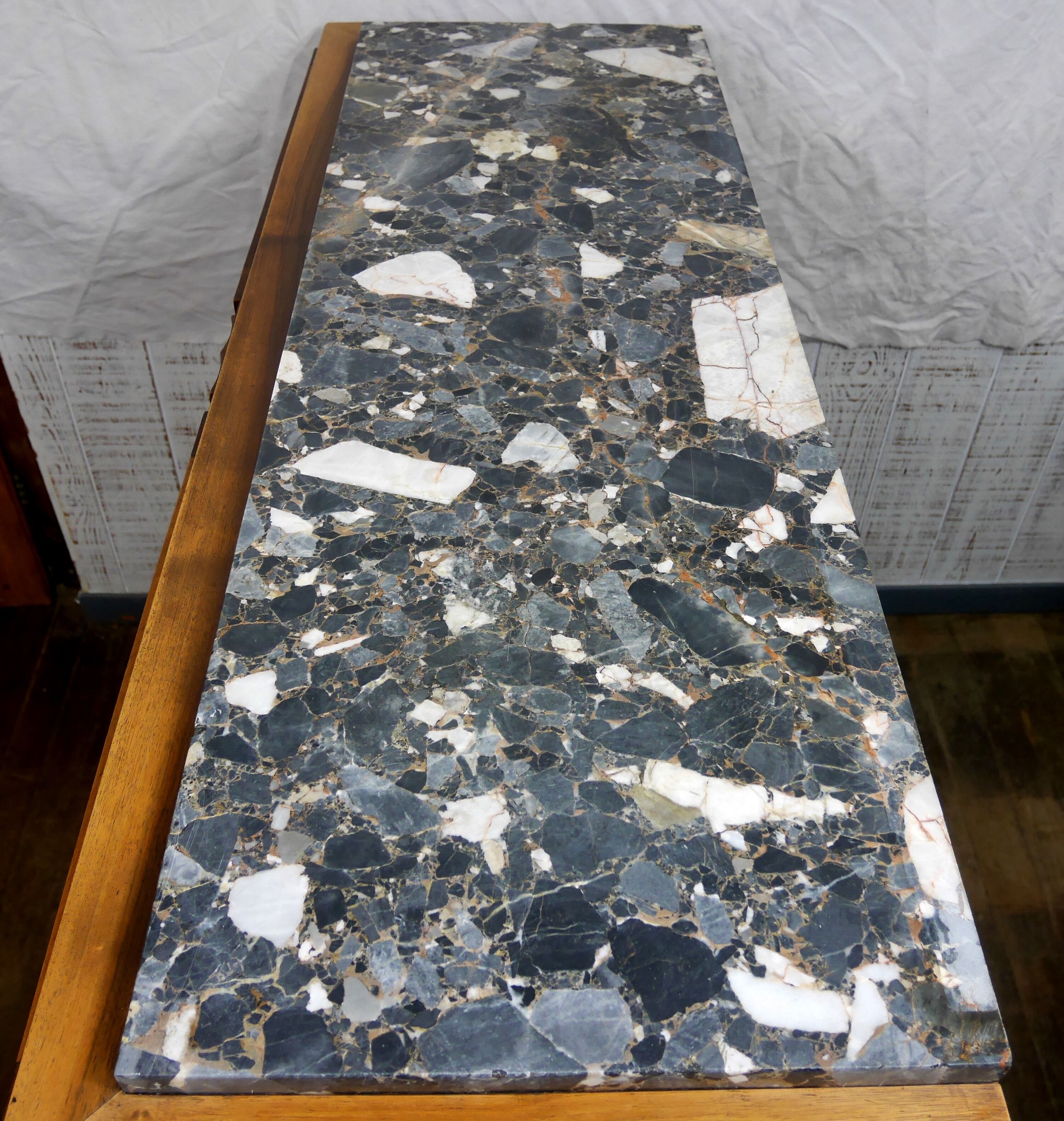 Sideboard art deco 1930 walnut floral pattern