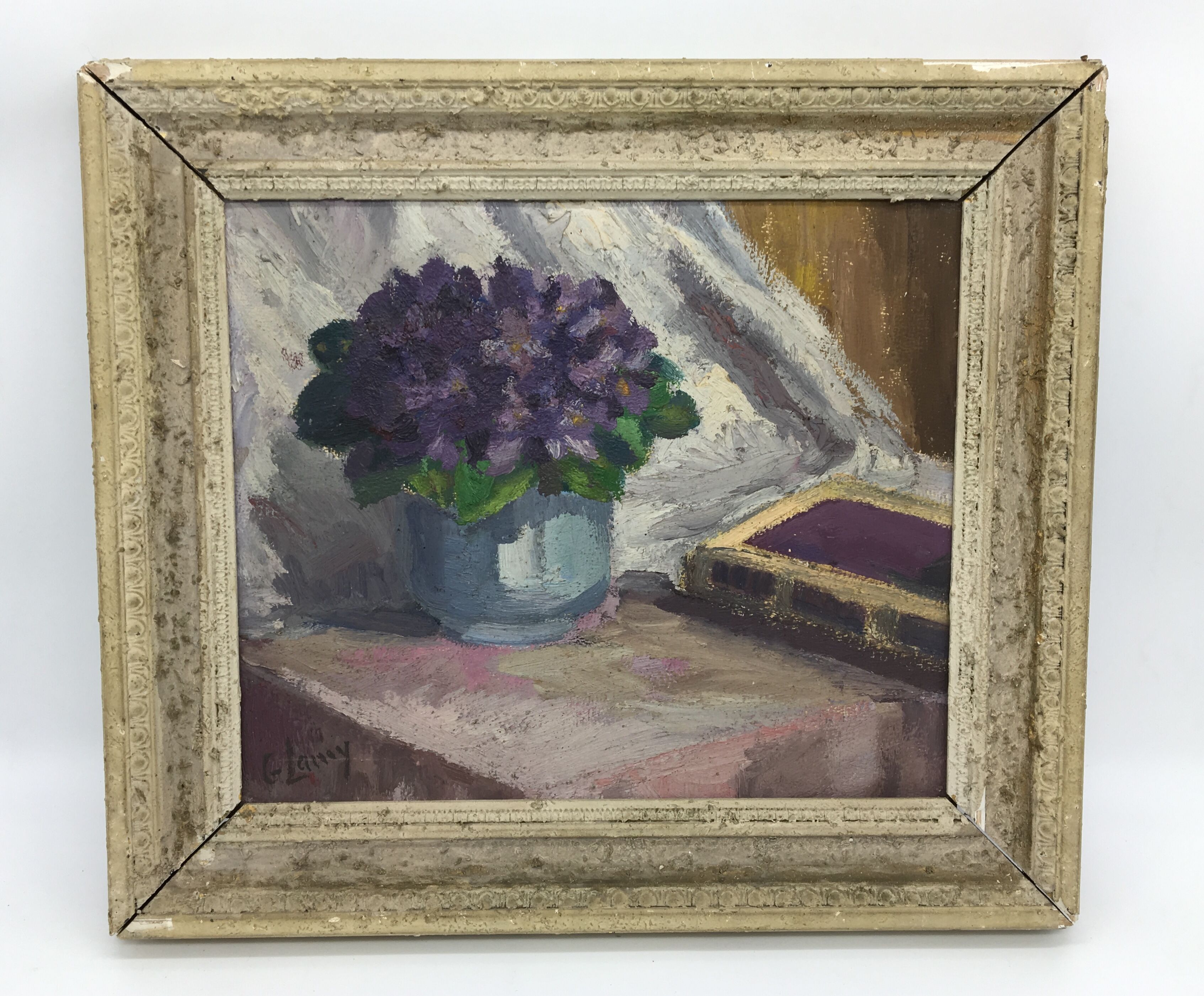 Nature morte aux bouquet de fleurs et livre