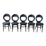 5 chairs baumann black seagull black skaï black