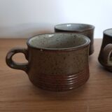 3 purbeck pottery studland tea cups