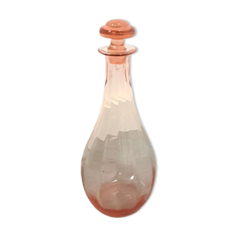 Pink glass carafe vintage