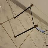 Glass table with brass tip