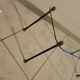 Glass table with brass tip