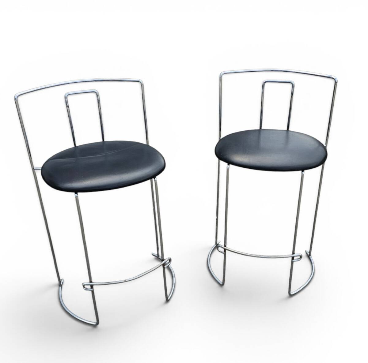 2 x Gaja stool by Kazuhide Takahama for Simon Gavina / black leather