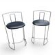 2 x Gaja stool by Kazuhide Takahama for Simon Gavina / black leather
