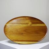 Vintage turned oval wooden display stand