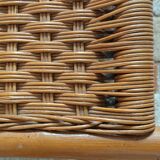 Braided rattan coffee table