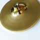 Pair of golden wall lights Flush Lights, Germany 1970s
