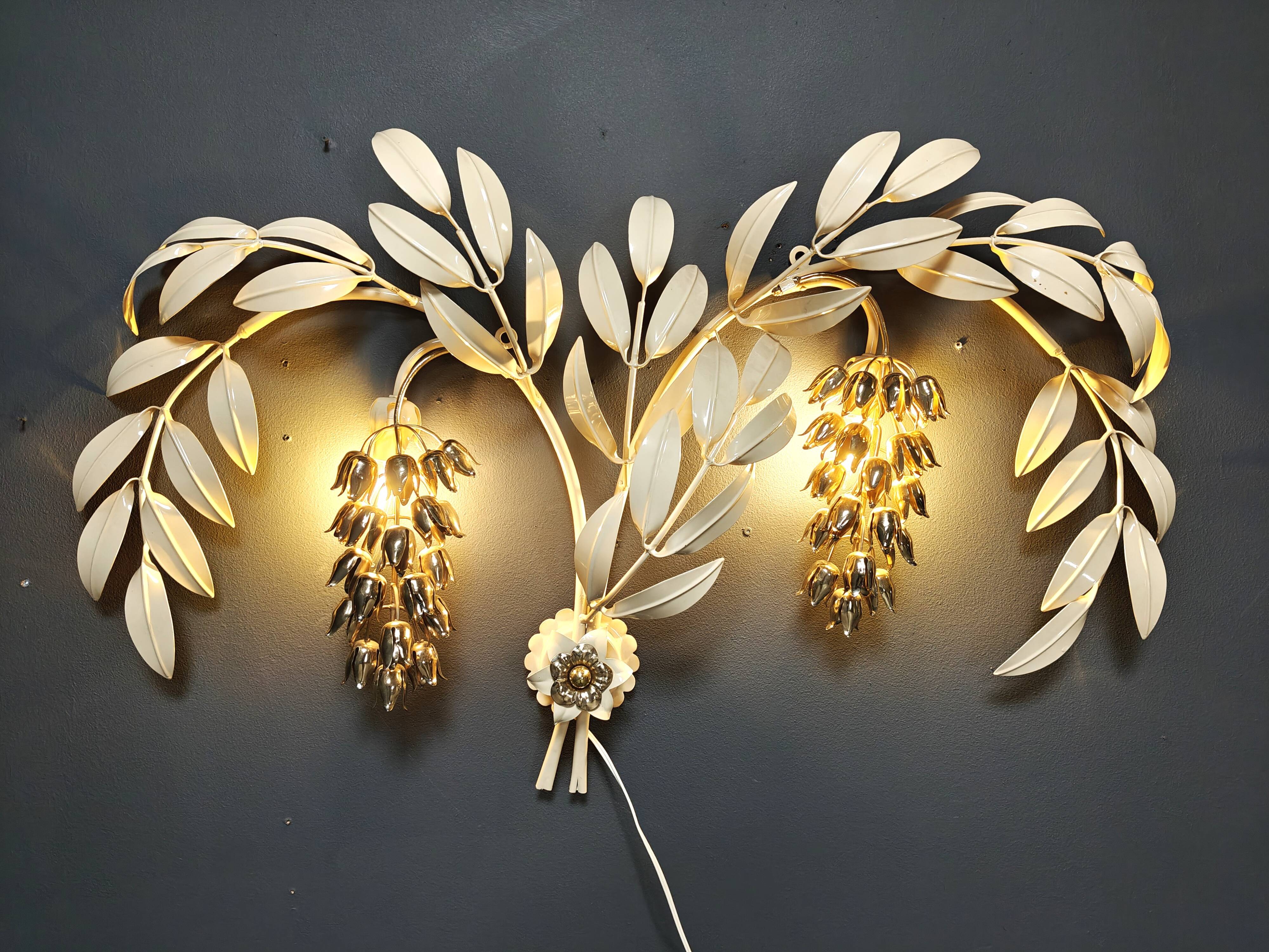 Vintage tulip wall lamp by Hans Kögl , 1970s