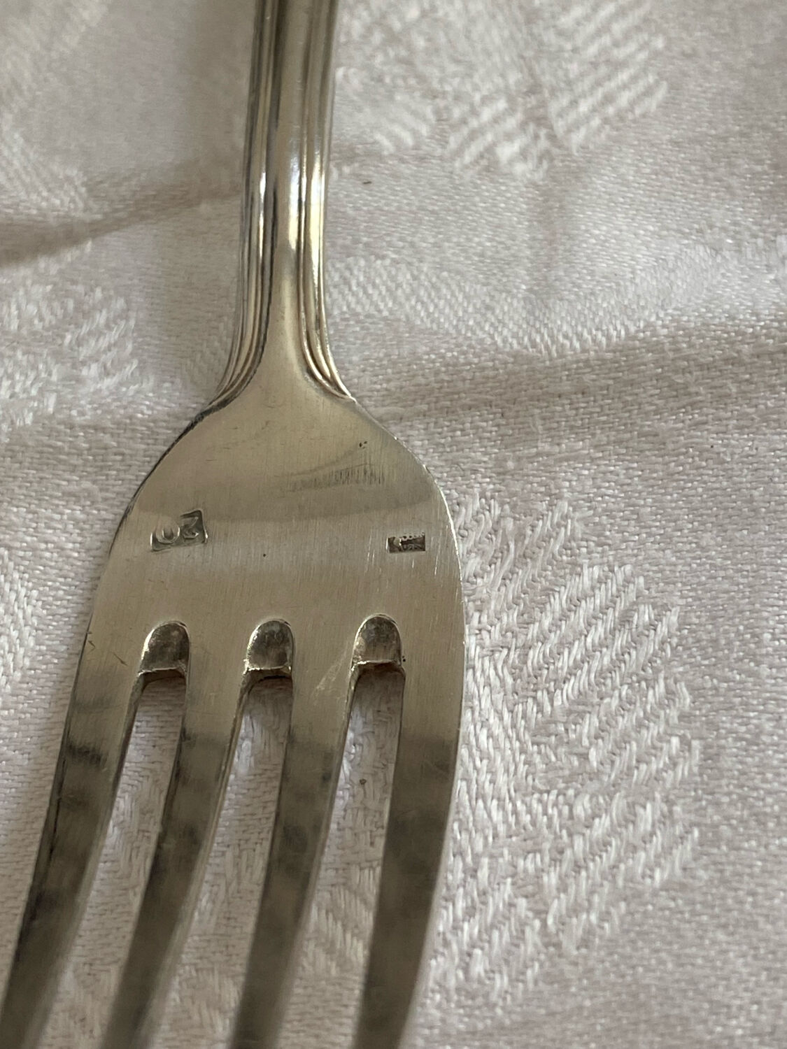 Child's silver-plated metal fork