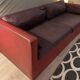 70s red genuine leather sofa