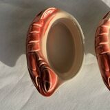 Pair of vintage lobster mini ramekins Saint Amand D15.5