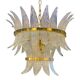 Contemporary Belt Opalino “Palmette” Murano Glass Chandelier