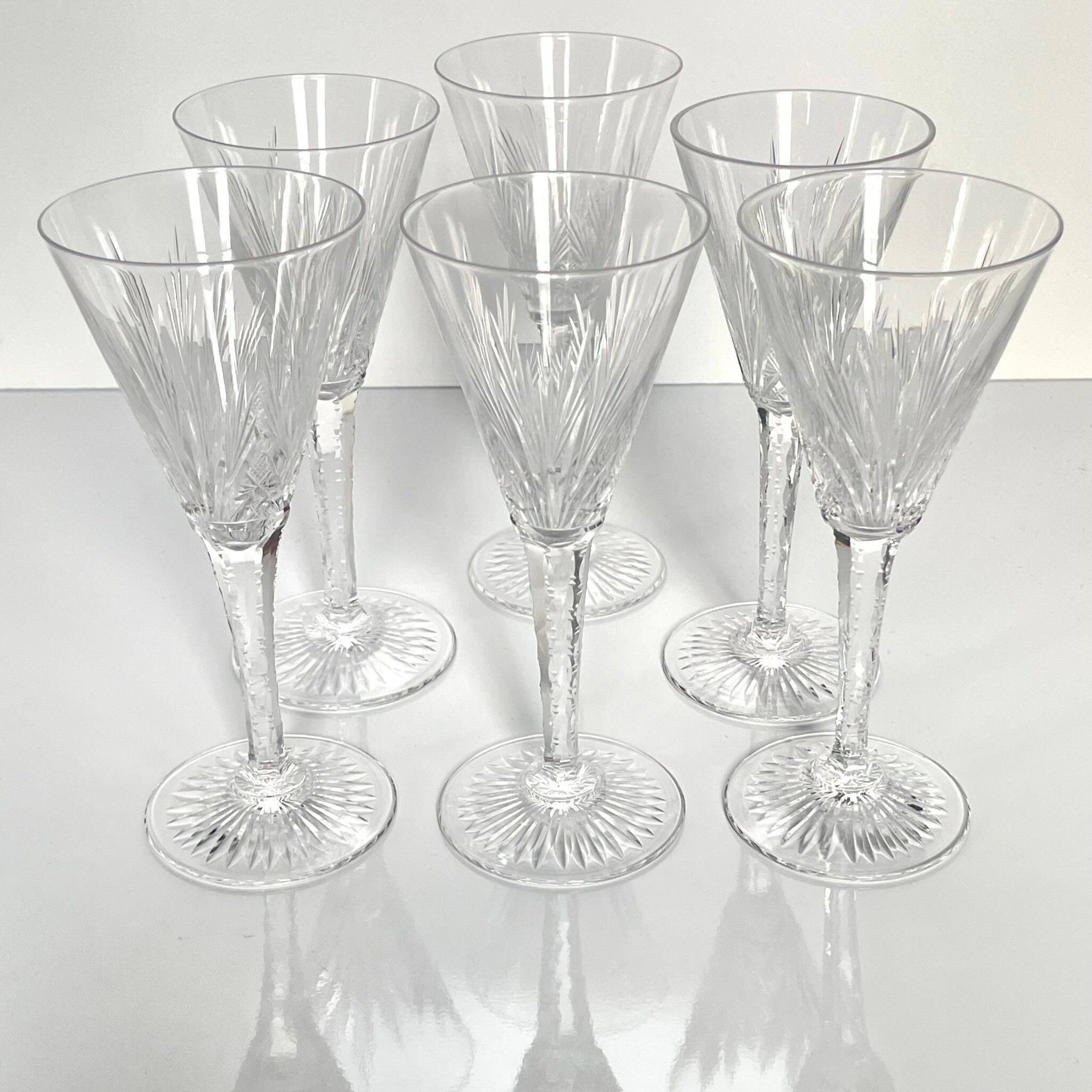 6 Saint-Louis Crystal Glasses - Nelly Model