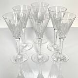 6 Saint-Louis Crystal Glasses - Nelly Model