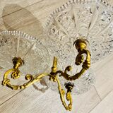 Serviteur 3 coupelles en cristal
