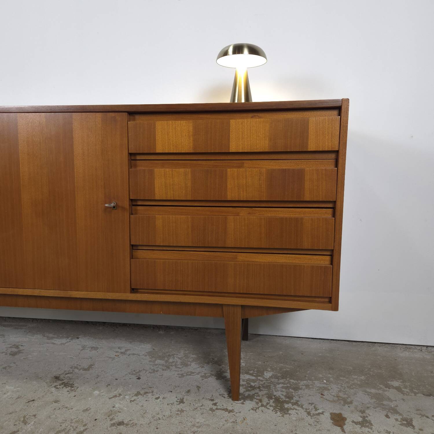 Vintage 60s - 70s teak sideboard German, TV cabinet