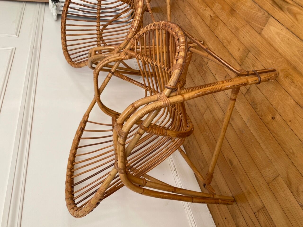 Rattan basket chairs